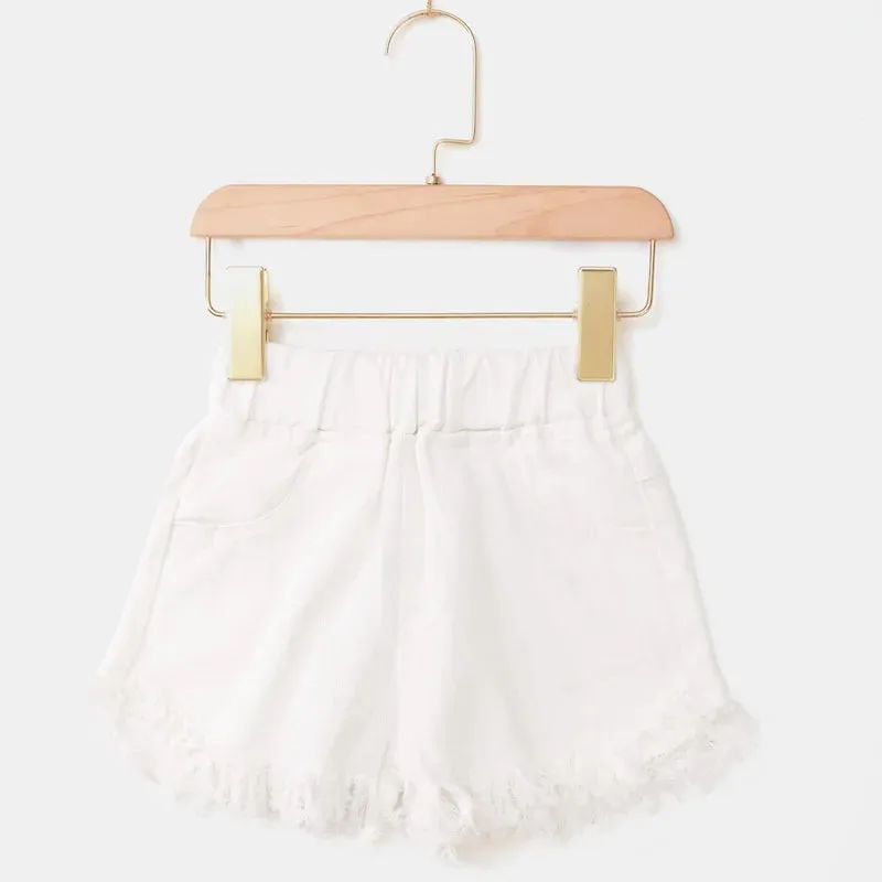 4-12 Years Kids Girl Shorts Summer Casual Candy Color Children Girl Cotton Short Pants