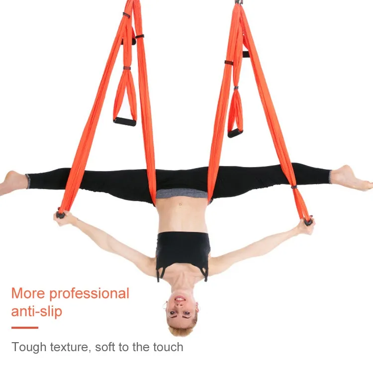 6 Handles Bodybuilding Handstand Inelasticity Aerial Yoga Hammock(Sapphire Blue)
