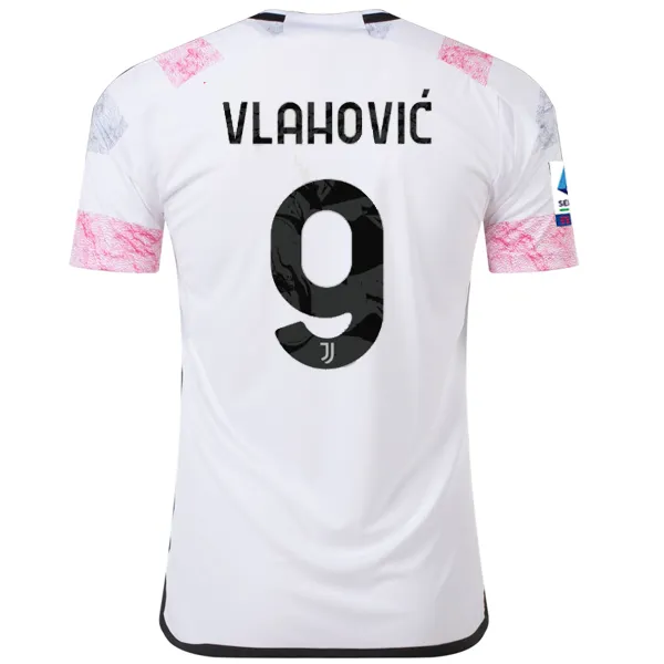 adidas Juventus Vlahovic Away Jersey w/ Serie A 23/24 (White)