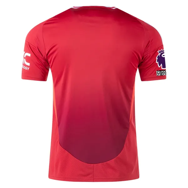 adidas Manchester United Home Jersey w/ EPL   No Room For Racism 24/25 (MUFC Red)