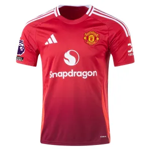 adidas Manchester United Home Jersey w/ EPL   No Room For Racism 24/25 (MUFC Red)