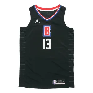 Air Jordan NBA SW Fan Edition Los Angeles Clippers Jersey 2020-21 Season George No. 13 Black, black