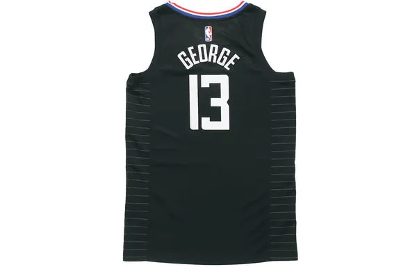Air Jordan NBA SW Fan Edition Los Angeles Clippers Jersey 2020-21 Season George No. 13 Black, black
