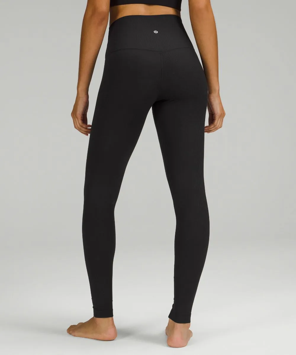Align High Rise Ribbed Leggings, Lululemon, Black