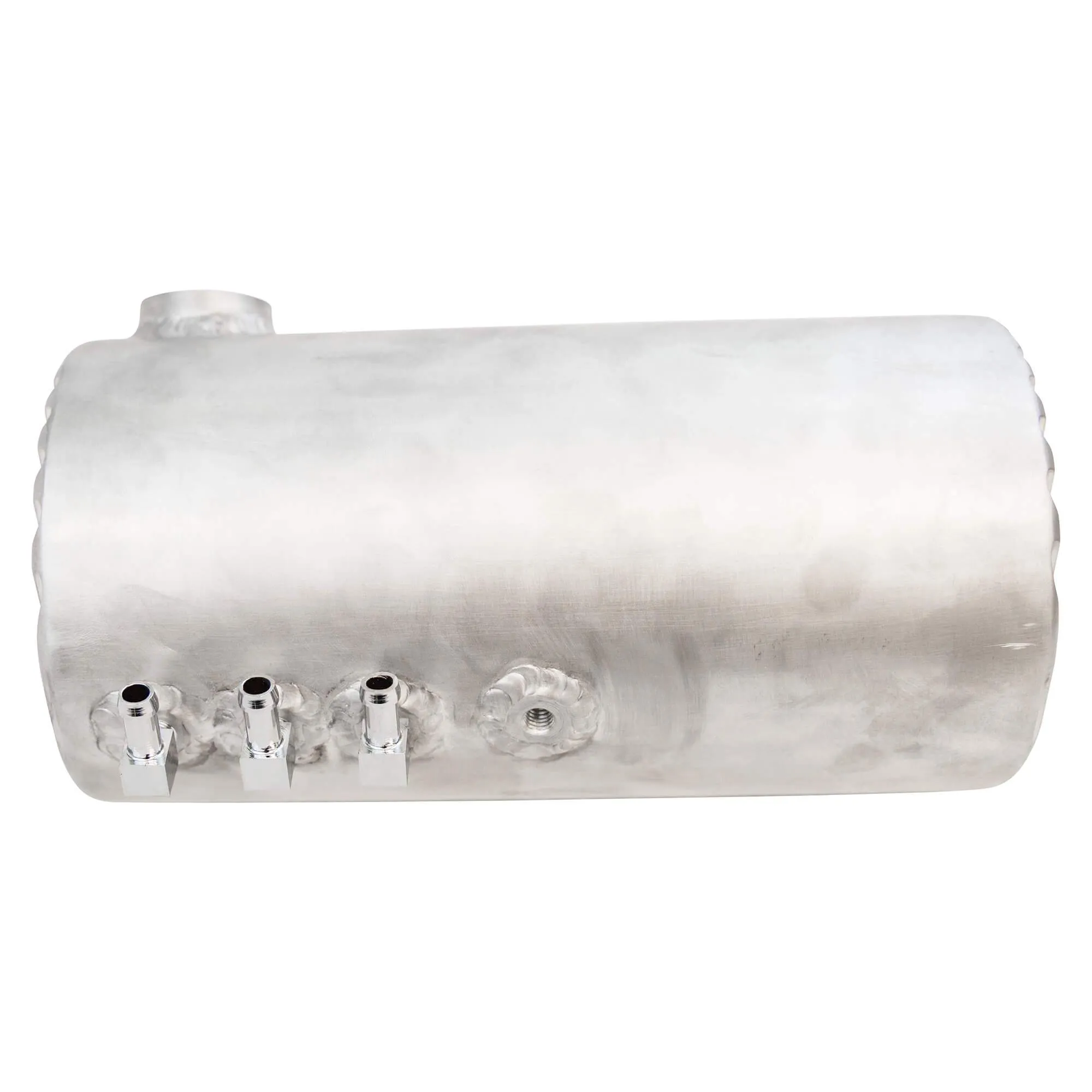 Aluminum Oil Tank With Finned Ends - Raw Finish - for Harley-Davidson Choppers
