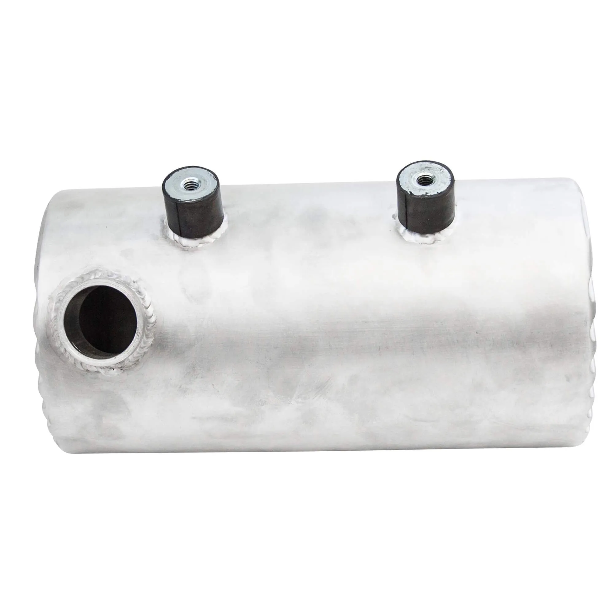 Aluminum Oil Tank With Finned Ends - Raw Finish - for Harley-Davidson Choppers