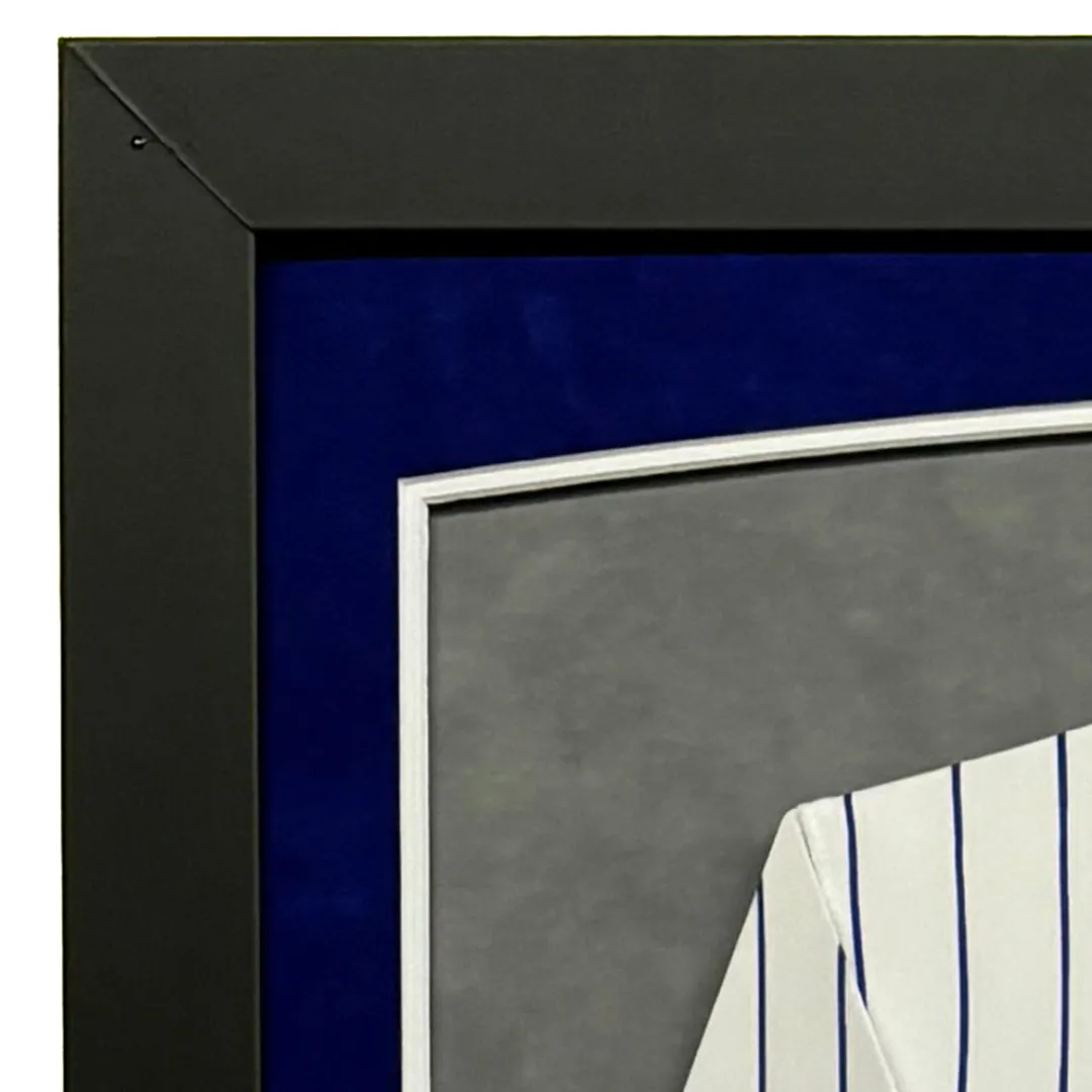 Andre Dawson Signed Chicago Pinstripe Custom Suede Matte Framed Baseball Jersey