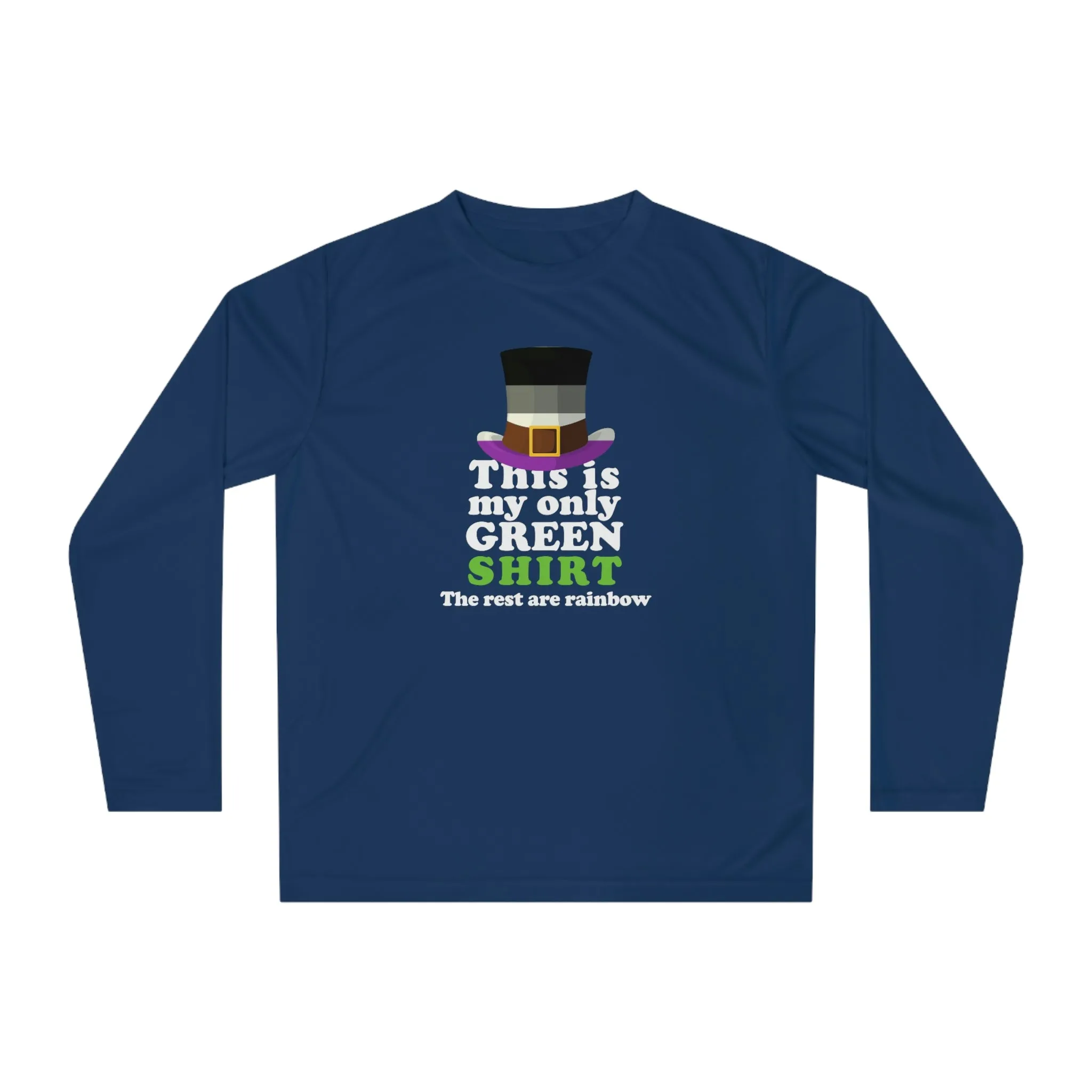 Asexual Flag Unisex Performance Long Sleeve Shirt - My Only Green Shirt