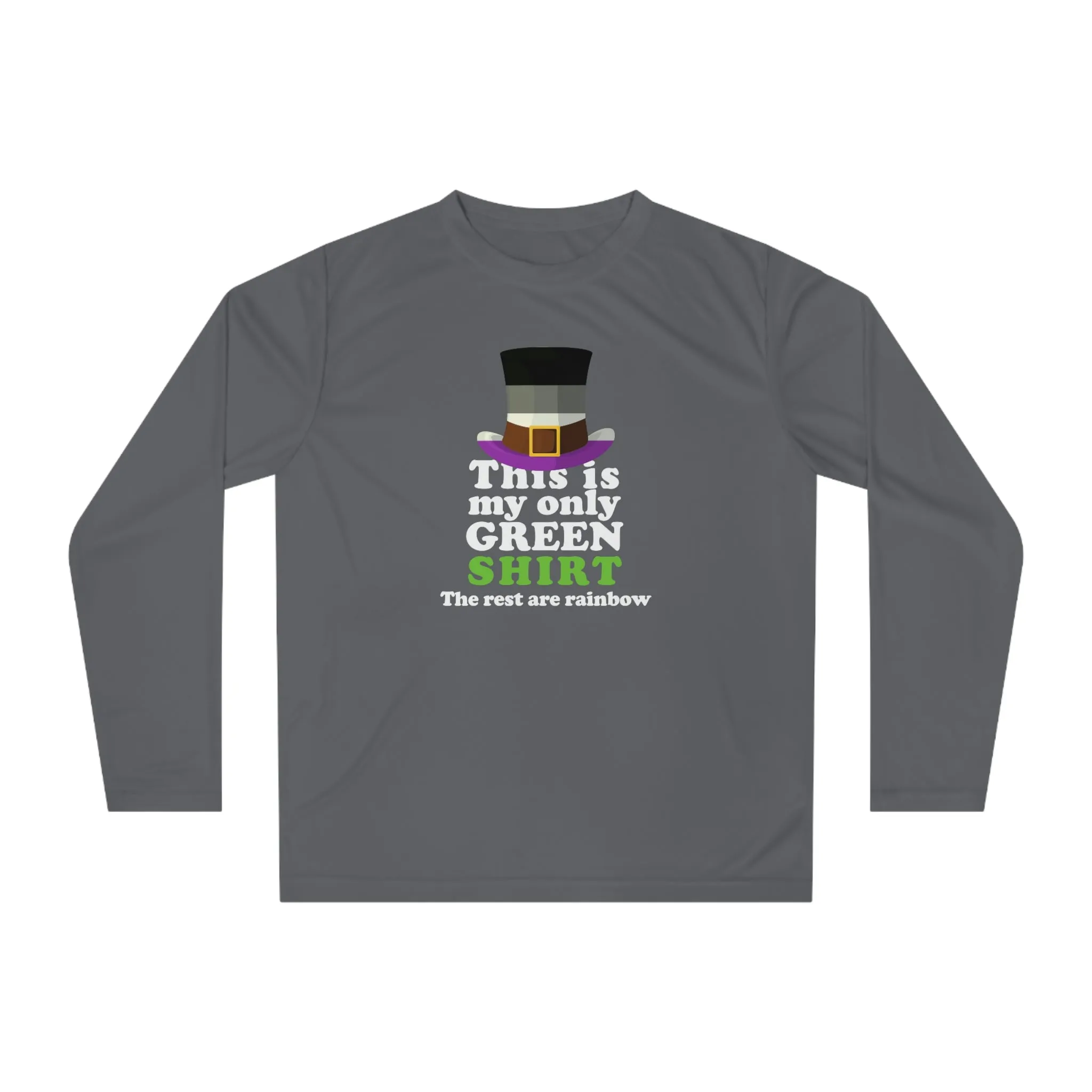 Asexual Flag Unisex Performance Long Sleeve Shirt - My Only Green Shirt