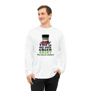 Asexual Flag Unisex Performance Long Sleeve Shirt - My Only Green Shirt