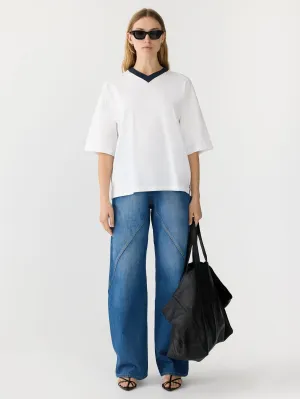 athletic v neck short sleeve t.shirt