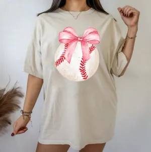Baseball Tshirt Coquette Baseball Tee Baseball &amp; Bow T-Shirt