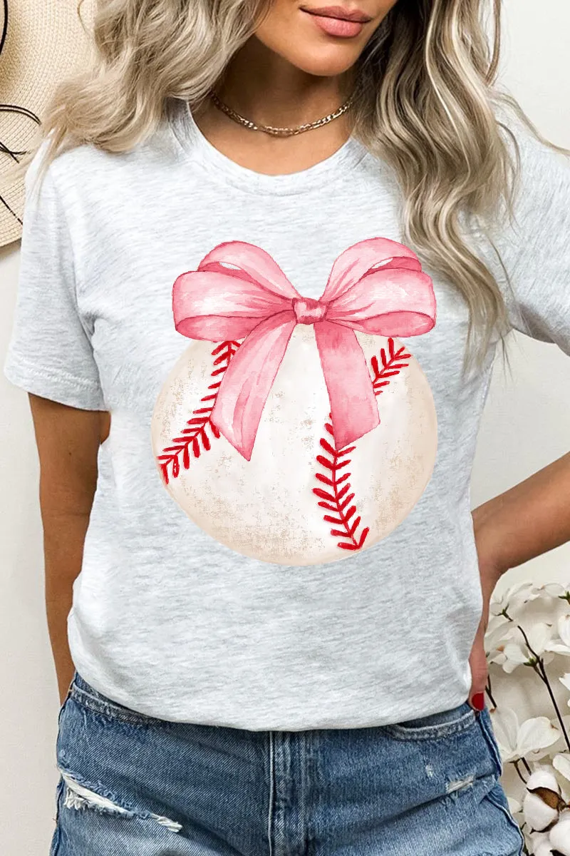 Baseball Tshirt Coquette Baseball Tee Baseball &amp; Bow T-Shirt