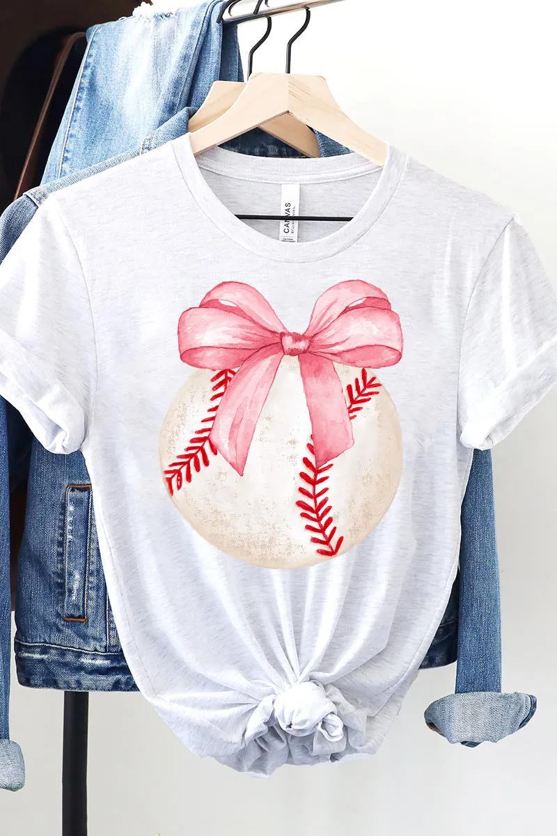 Baseball Tshirt Coquette Baseball Tee Baseball &amp; Bow T-Shirt