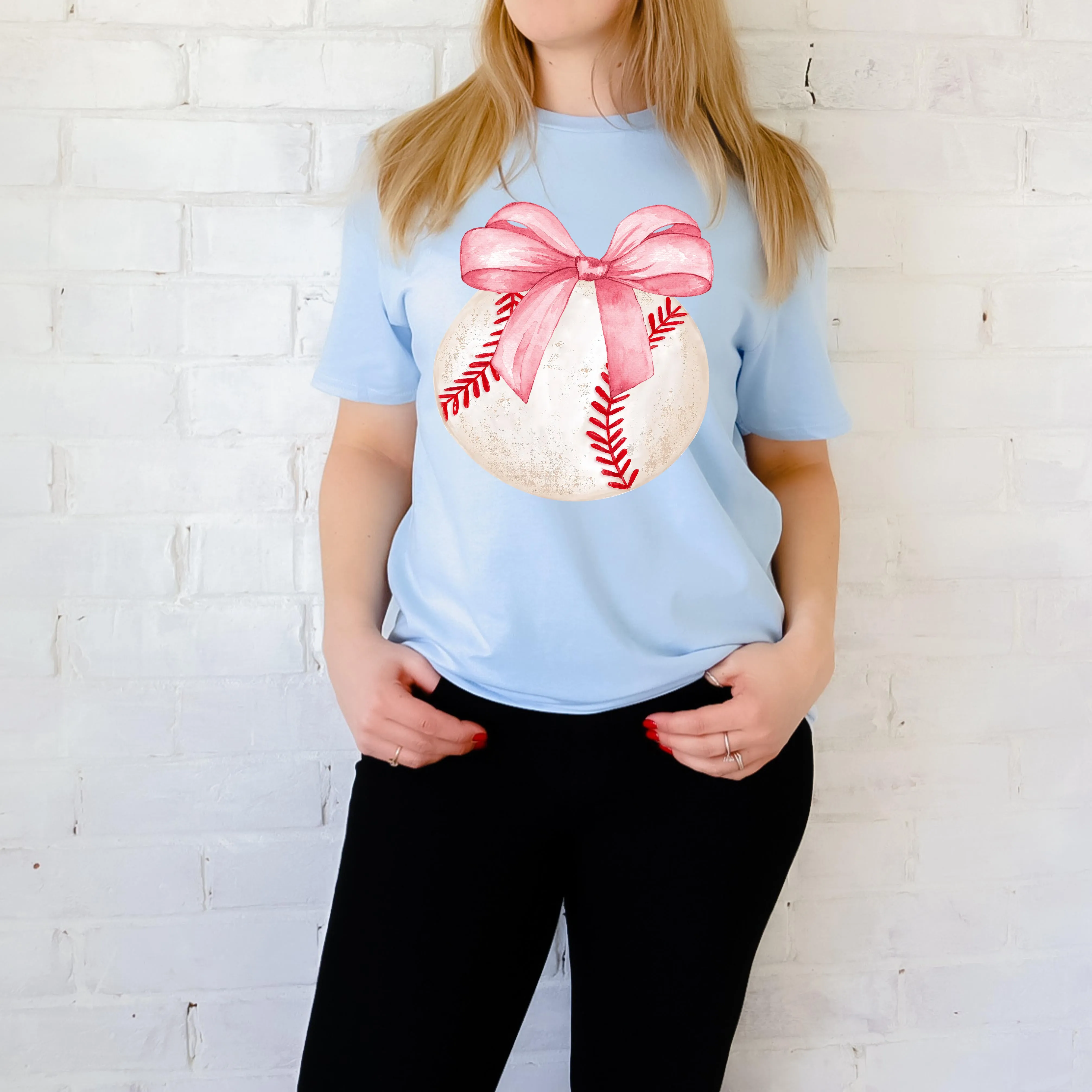 Baseball Tshirt Coquette Baseball Tee Baseball &amp; Bow T-Shirt
