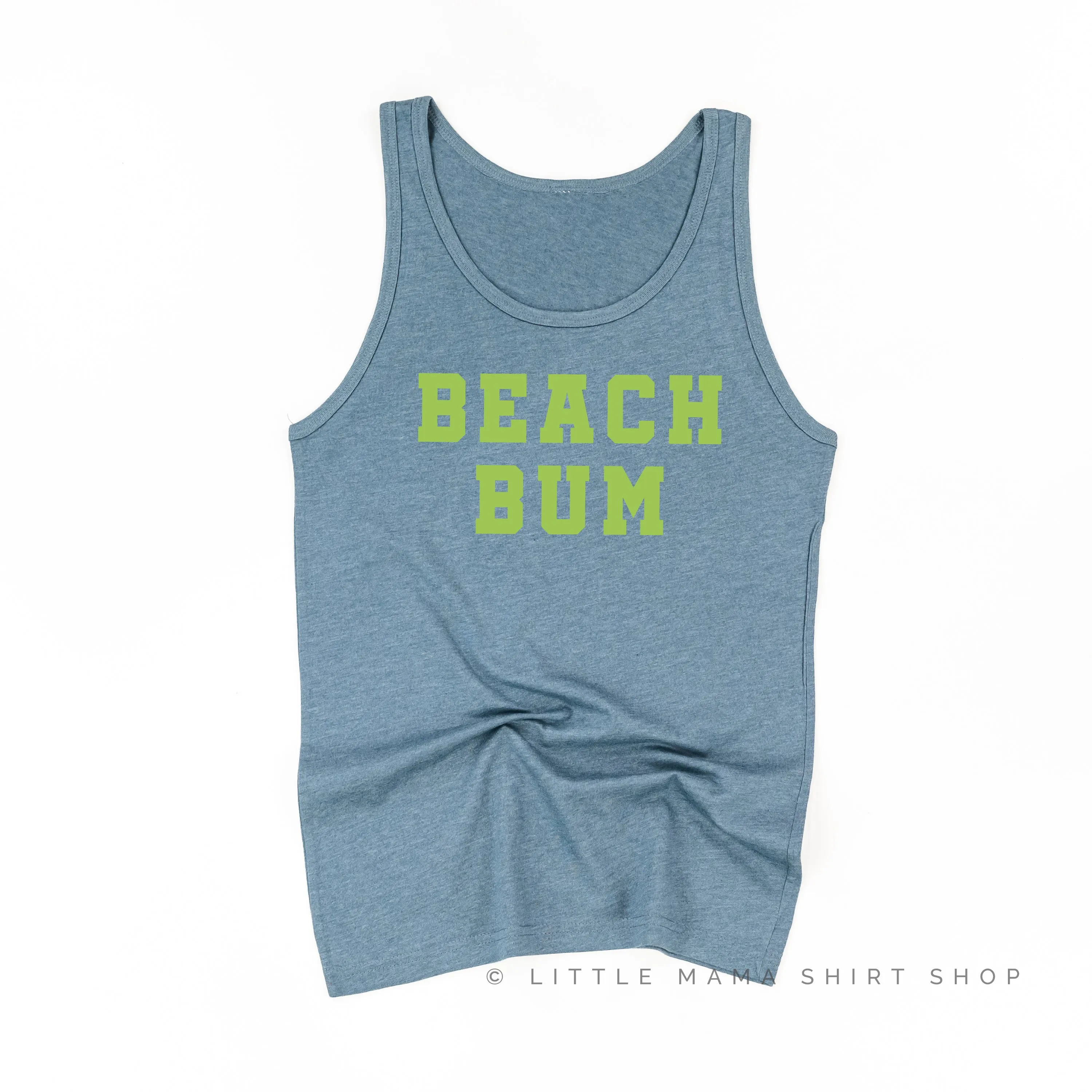 BEACH BUM DESIGN FRONT / OCEAN SUNSET BACK  - Unisex Jersey Tank
