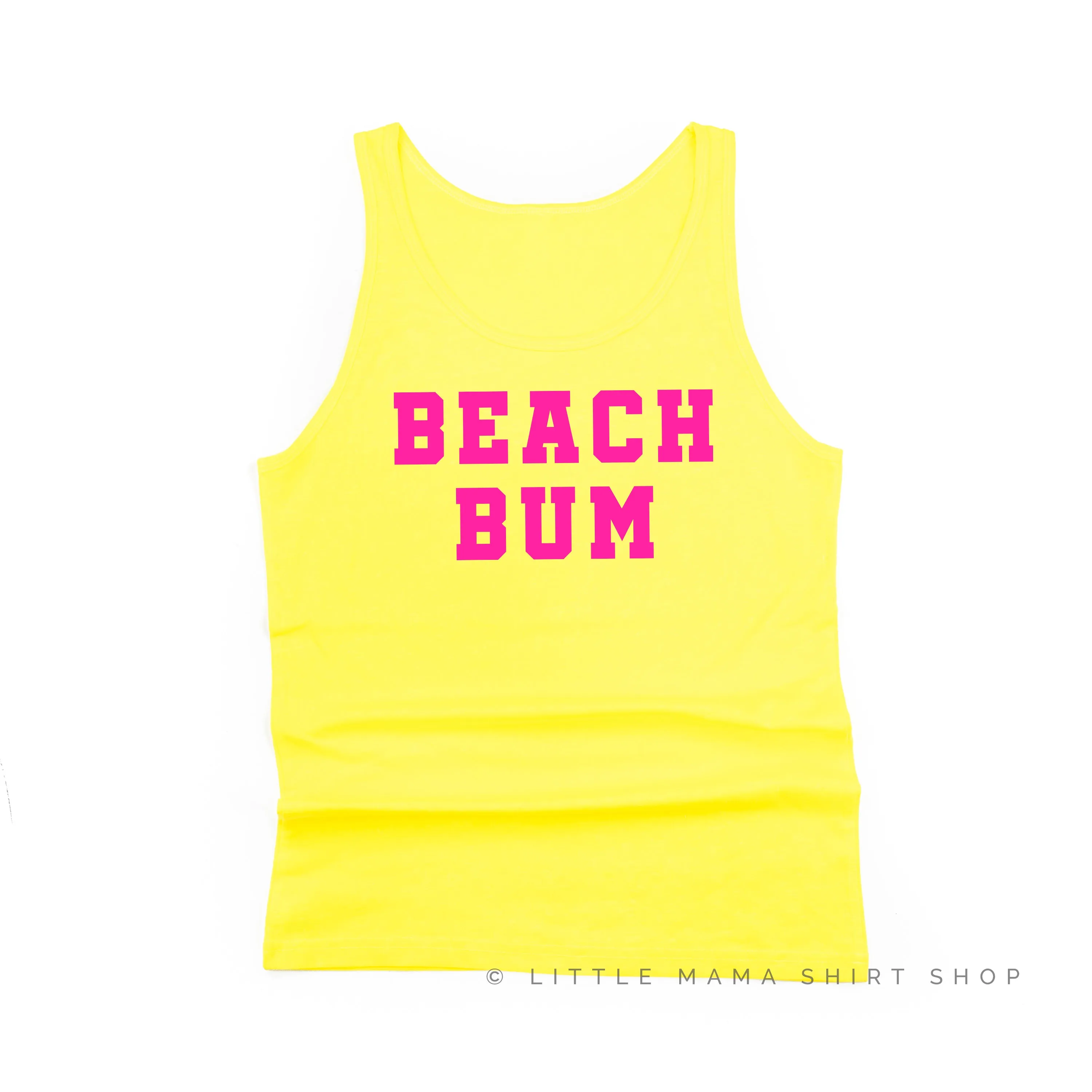 BEACH BUM DESIGN FRONT / OCEAN SUNSET BACK  - Unisex Jersey Tank