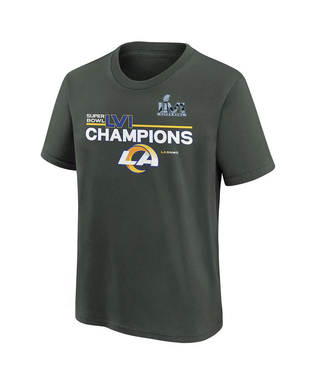 Big Boys Los Angeles Rams Super Bowl LVI Champions Roster Nike Anthracite T-Shirt