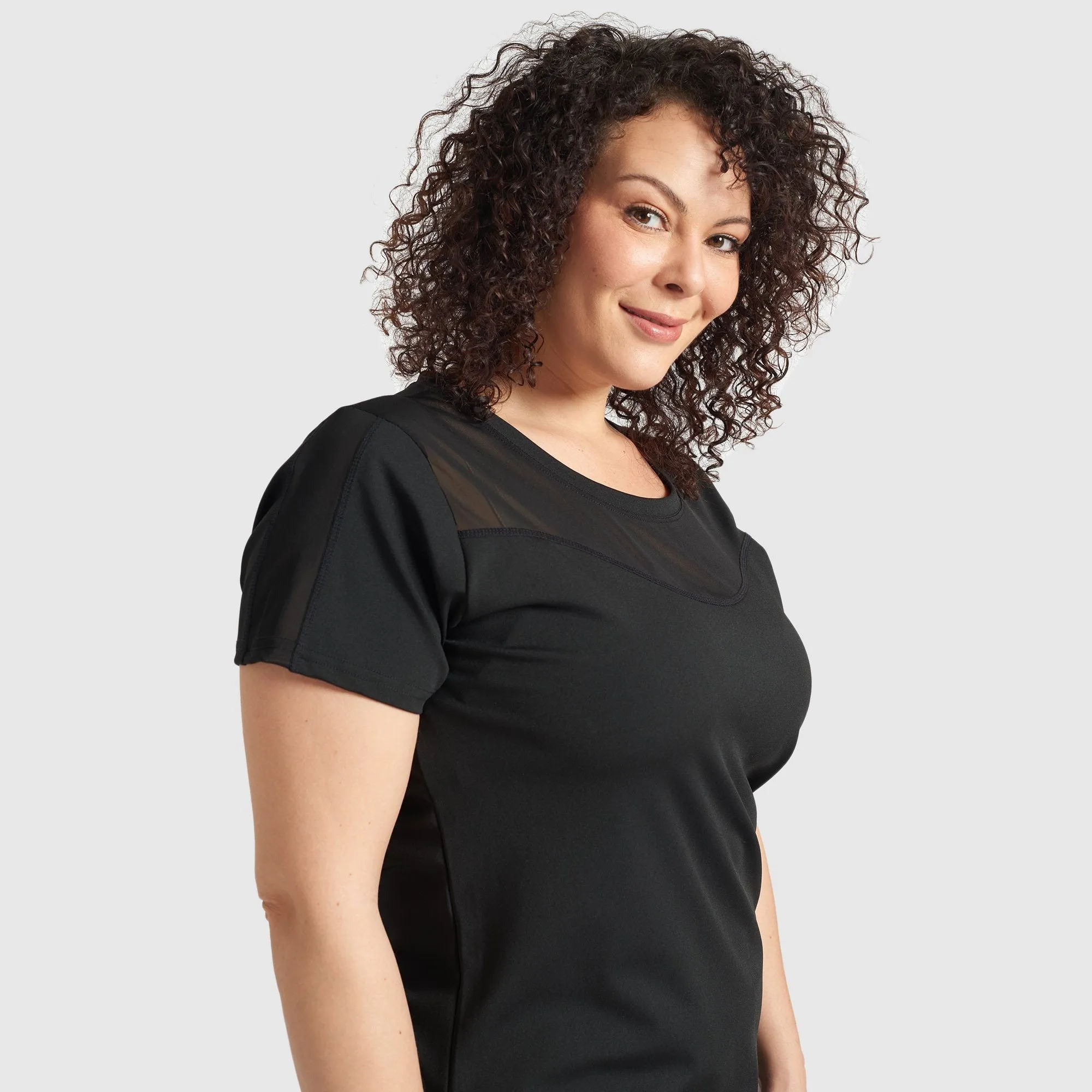 Black T-Shirt With Mesh