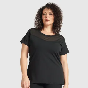 Black T-Shirt With Mesh