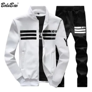 BOLUBAO 2020 New Autumn Men Set Quality Fleece Sweatshirt   Pants Male Tracksuit Sporting Sweat Suits Mens Sportswear Sets