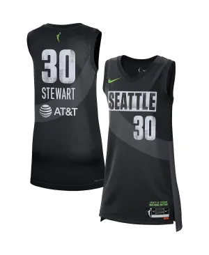 Breanna Stewart Black Seattle Storm Rebel Edition Nike Women's Jersey Black