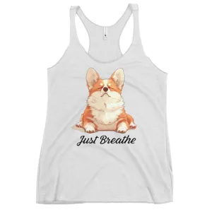 Corgi yoga top - Just breathe yoga clothing