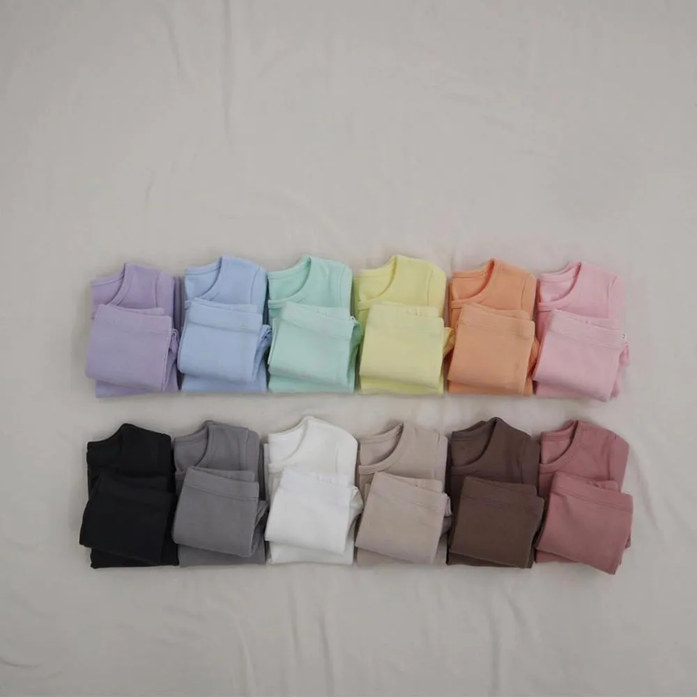 Cotton Onesie and Matching High Waist Leggings Set  in 10 color variations
