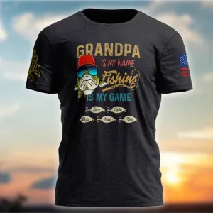Custom Grandpa Fishing Shirt, Custom Papa Fishing with kids name Shirt, Custom Grandpa Shirt, Fathers Day Gifts, Grandpa Shirt with names