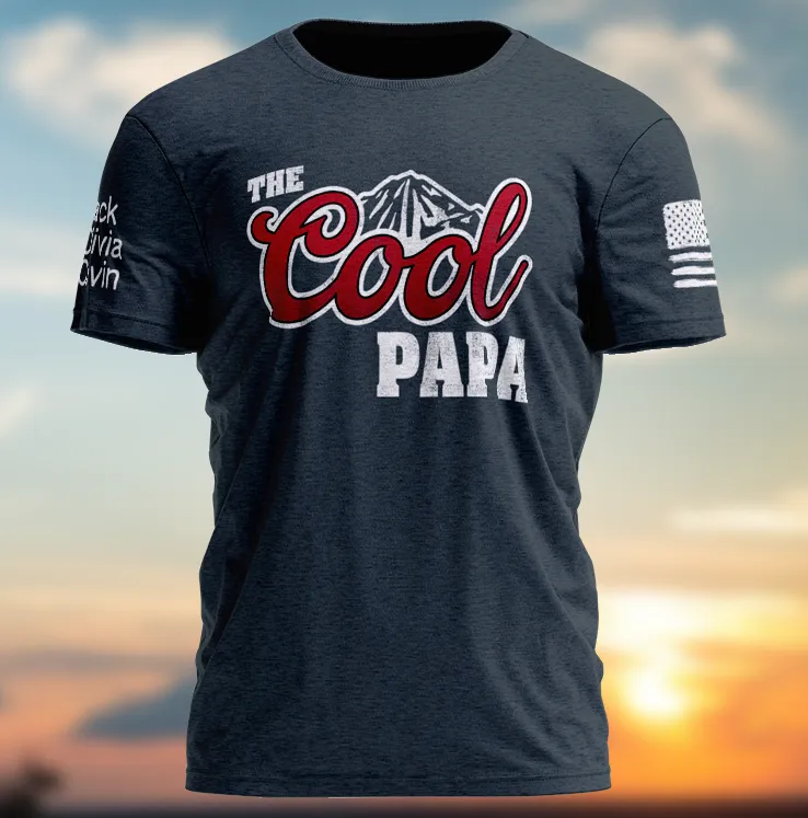 Custom Papa, The Cool Papa, Father's Day Gifts For Grandpa, Dad T-Shirt