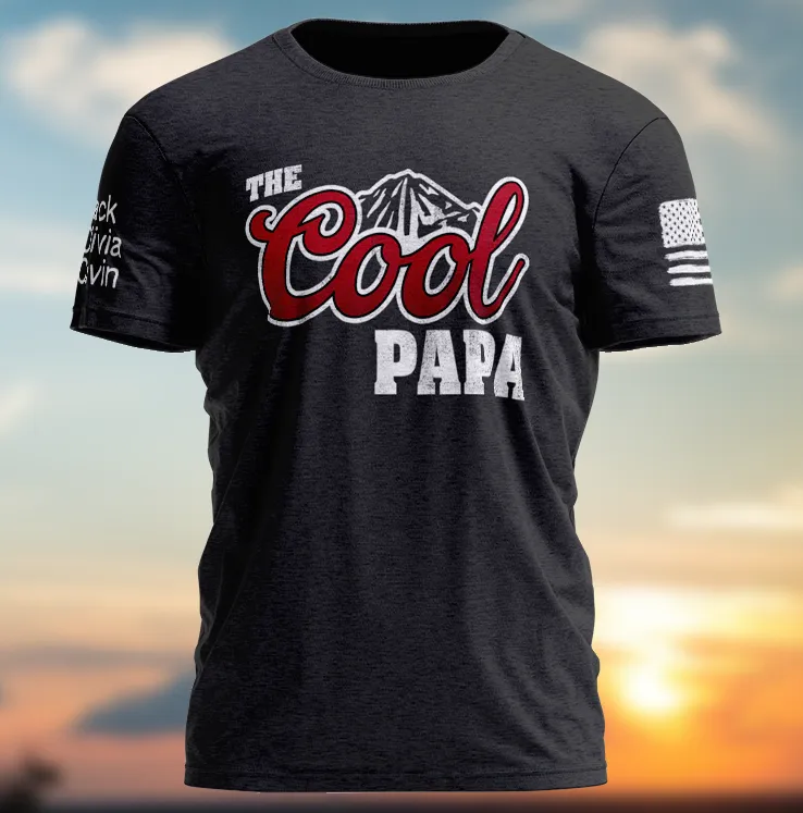 Custom Papa, The Cool Papa, Father's Day Gifts For Grandpa, Dad T-Shirt