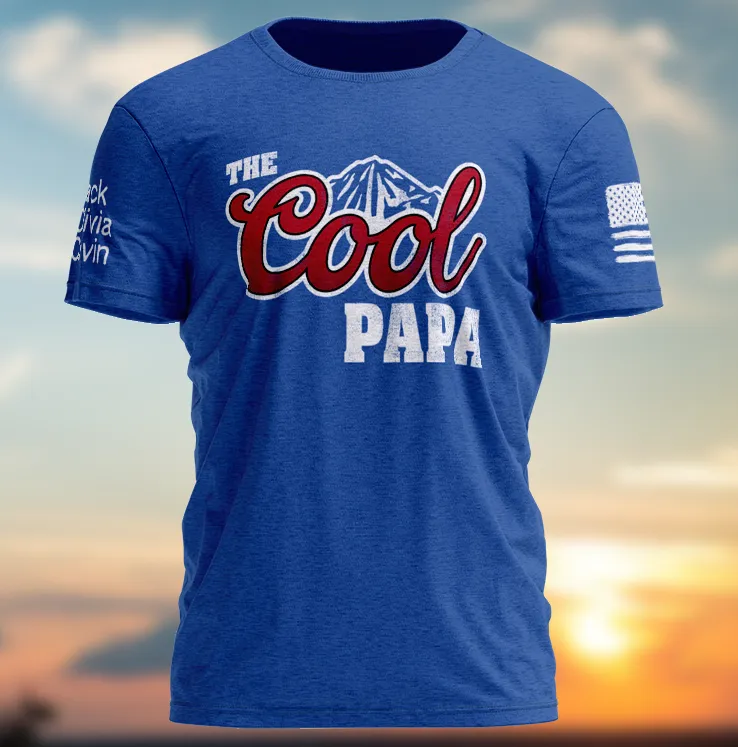 Custom Papa, The Cool Papa, Father's Day Gifts For Grandpa, Dad T-Shirt