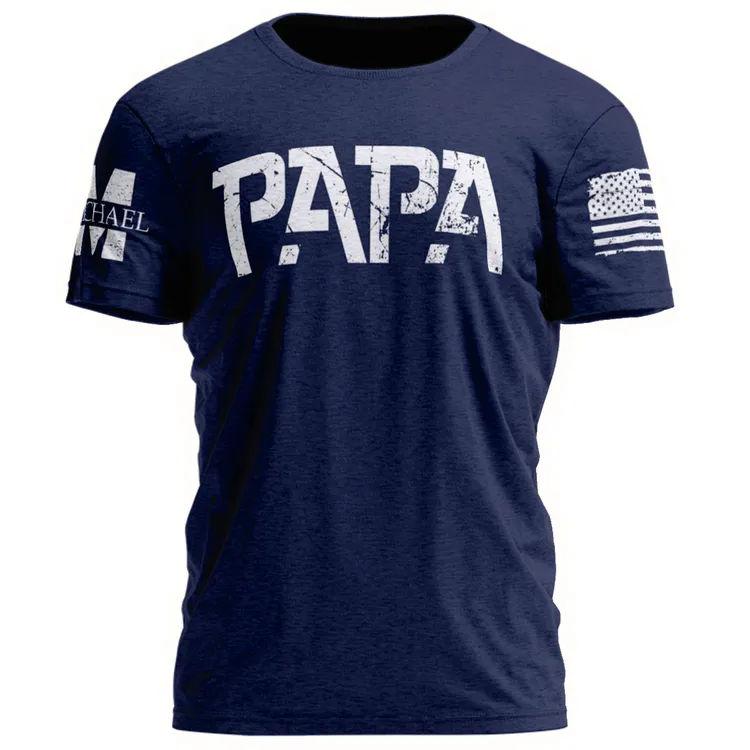 Customized Nickname Vintage Men's, Cool Shirt for Papa, Gift Papa Shirt