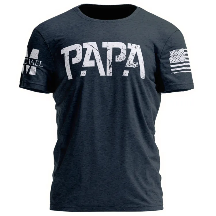 Customized Nickname Vintage Men's, Cool Shirt for Papa, Gift Papa Shirt
