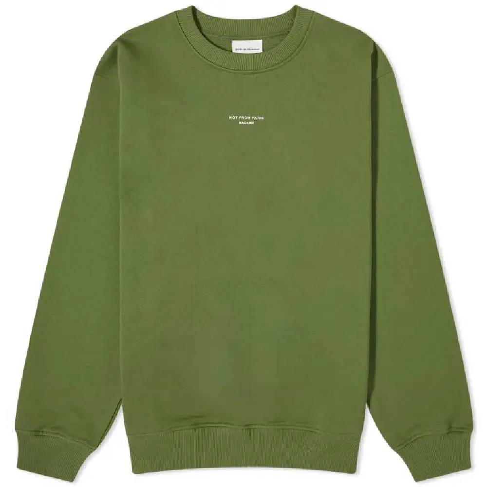 De Monsieur Not From Paris Madame Crew sweatshirt, dark green
