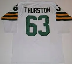 Fuzzy Thurston Green Bay Packers Long Sleeve Throwback Football Jersey