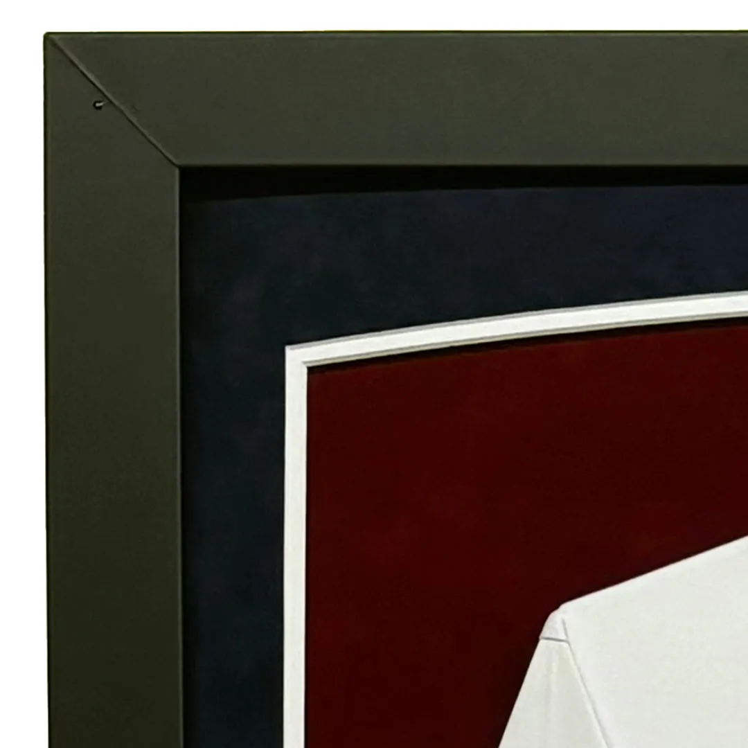 Gary Sheffield Signed Atlanta White Custom Suede Matte Framed Baseball Jersey