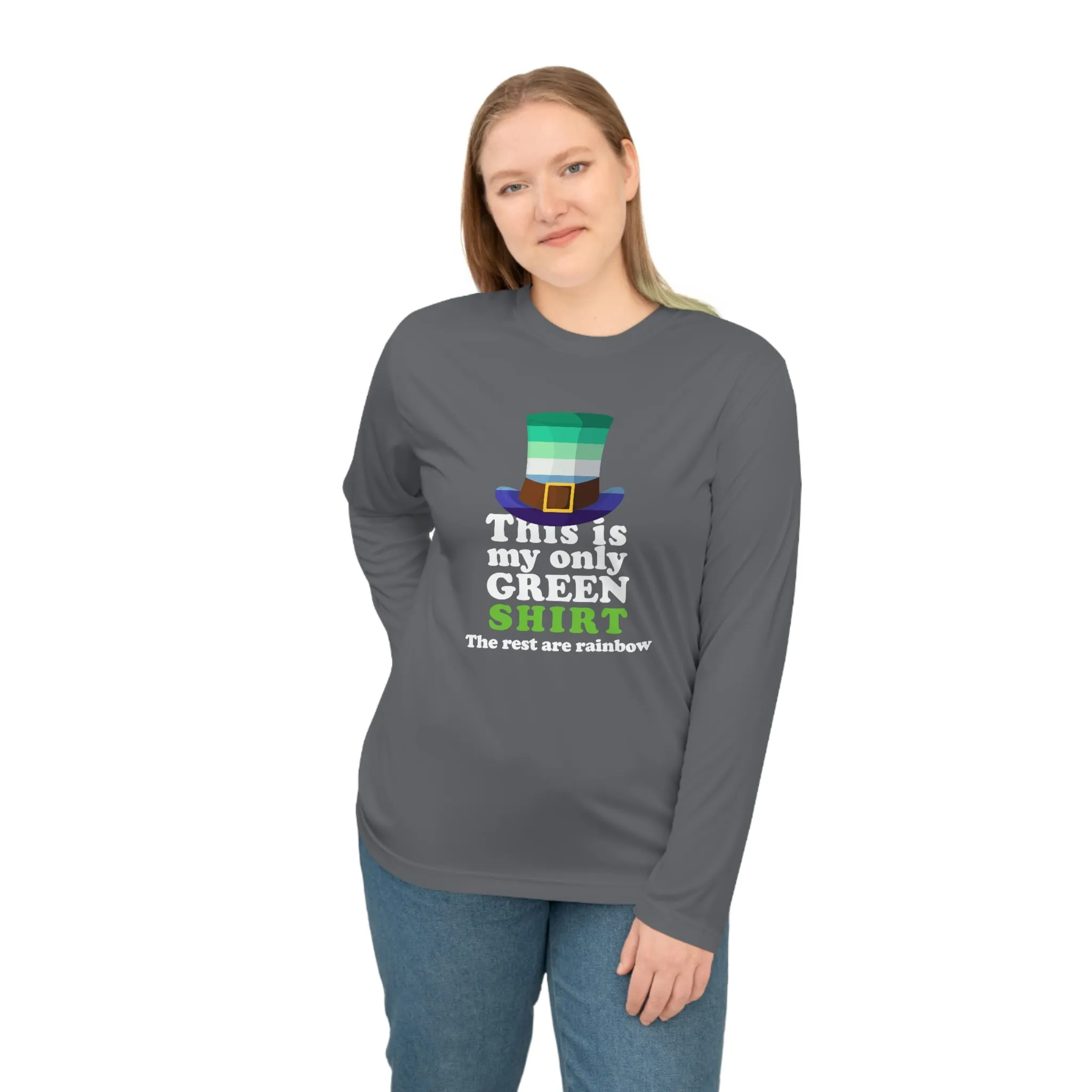 Gay Flag Unisex Performance Long Sleeve Shirt - My Only Green Shirt