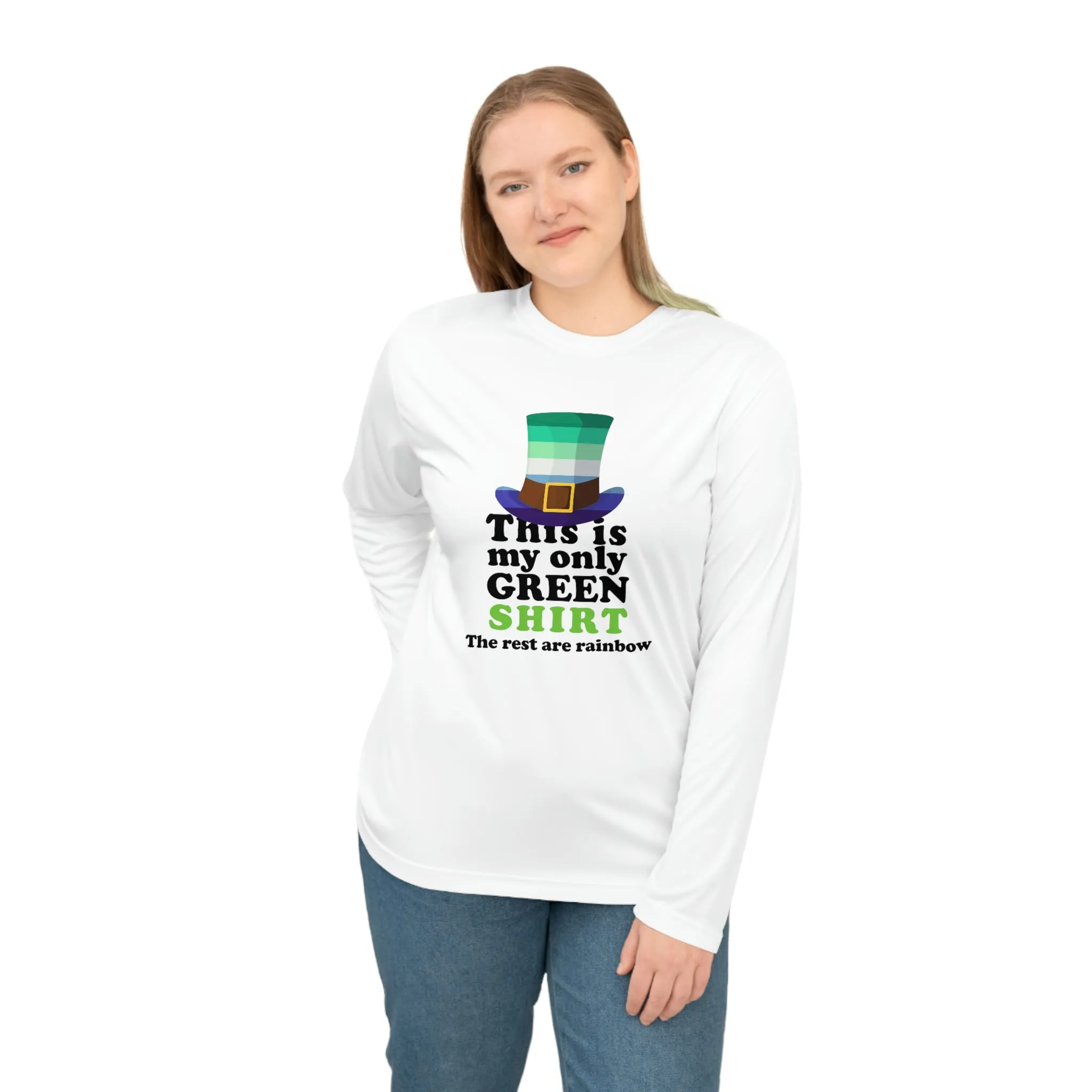 Gay Flag Unisex Performance Long Sleeve Shirt - My Only Green Shirt
