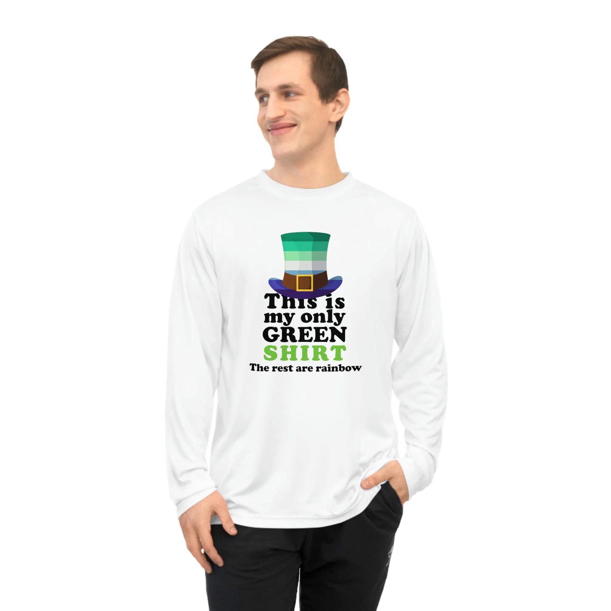 Gay Flag Unisex Performance Long Sleeve Shirt - My Only Green Shirt