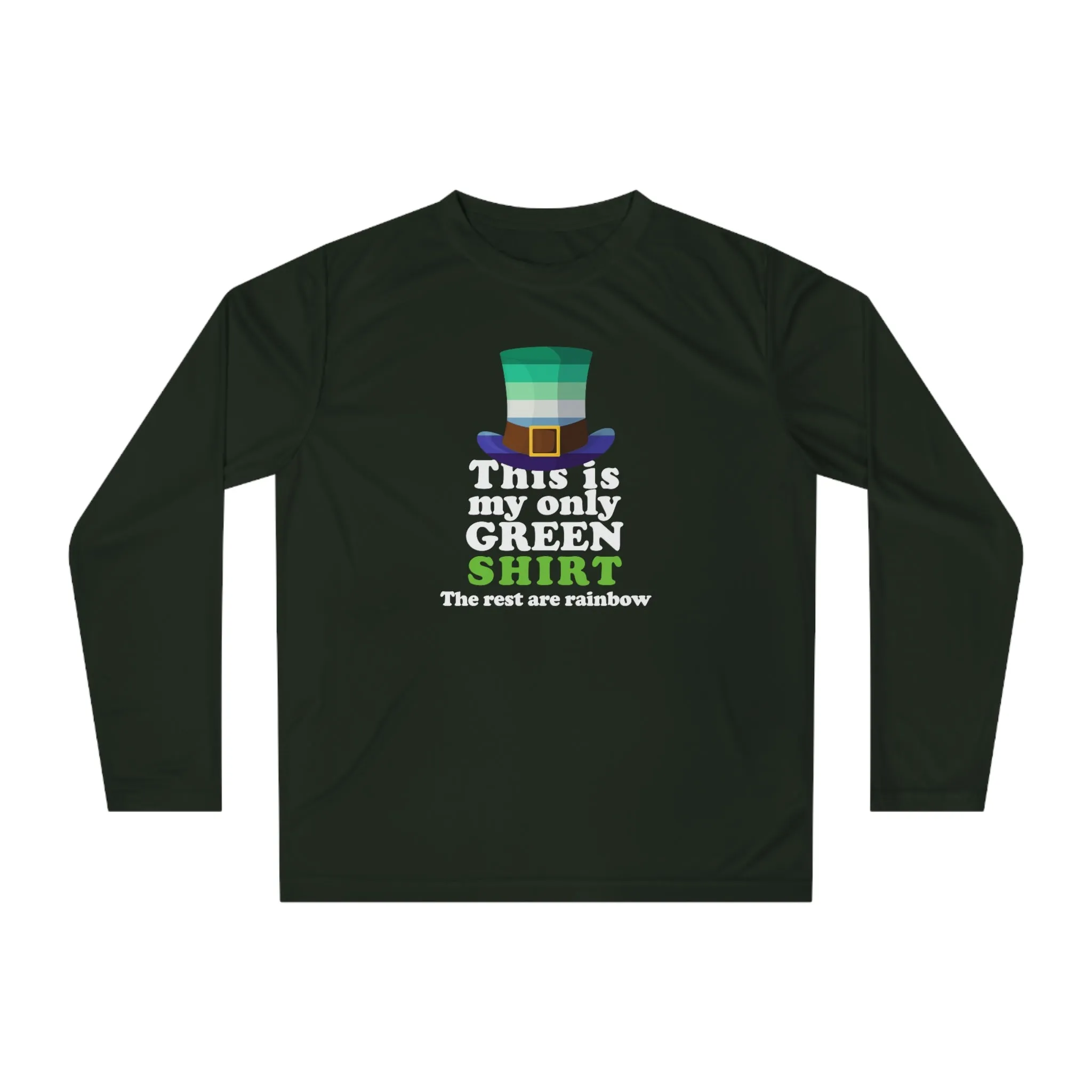 Gay Flag Unisex Performance Long Sleeve Shirt - My Only Green Shirt