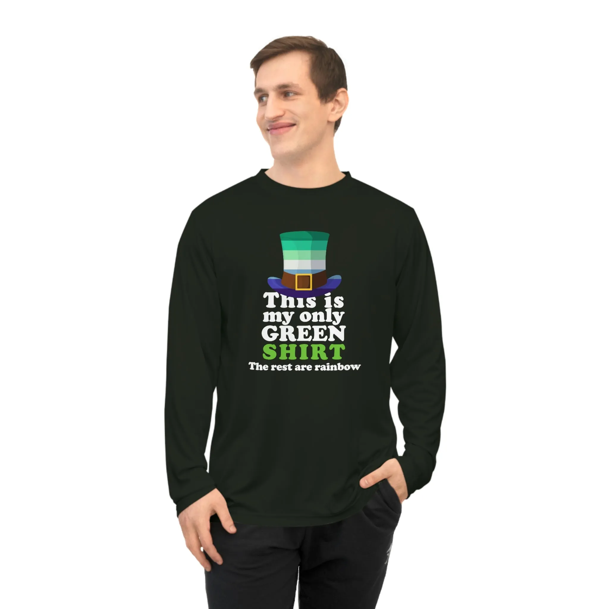 Gay Flag Unisex Performance Long Sleeve Shirt - My Only Green Shirt