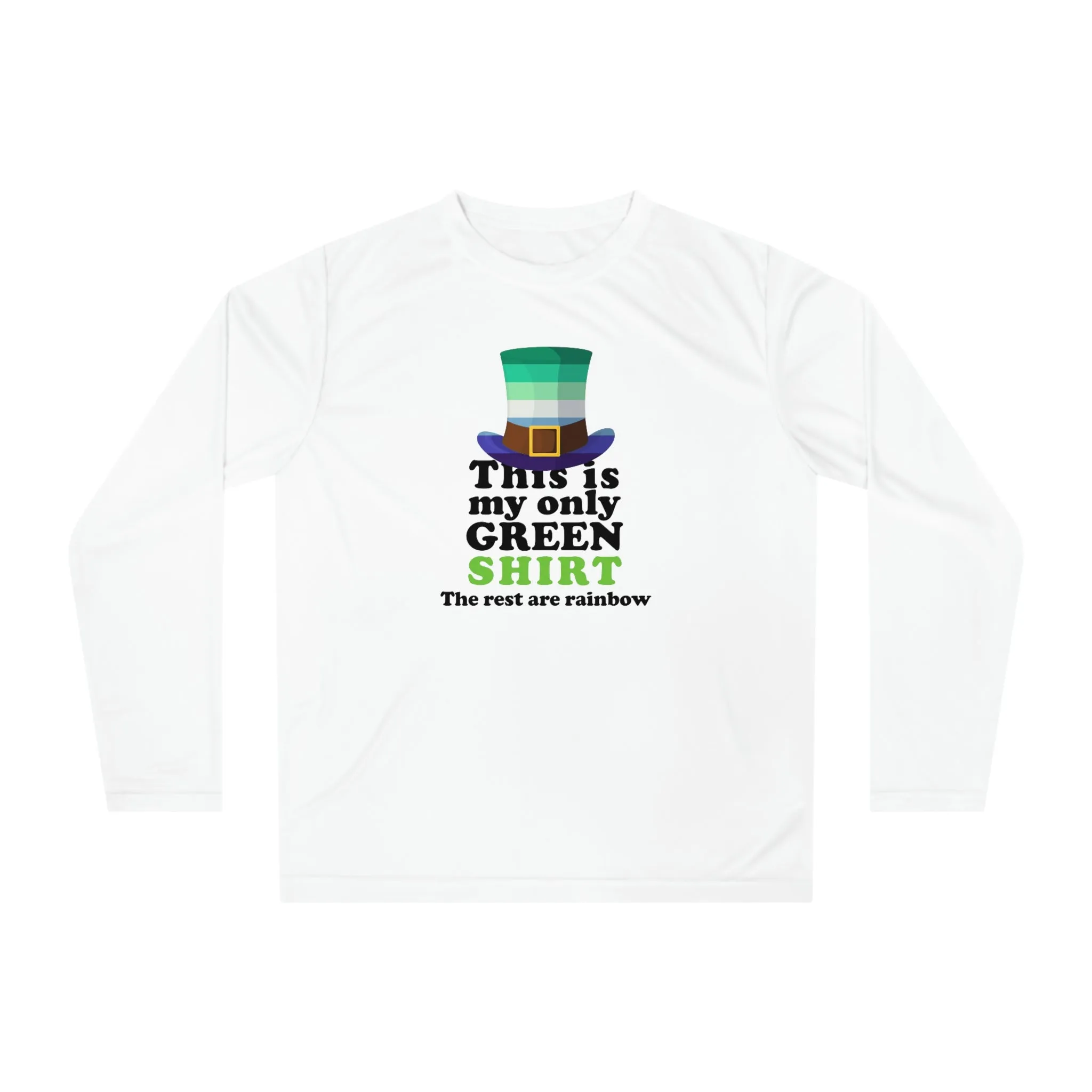 Gay Flag Unisex Performance Long Sleeve Shirt - My Only Green Shirt