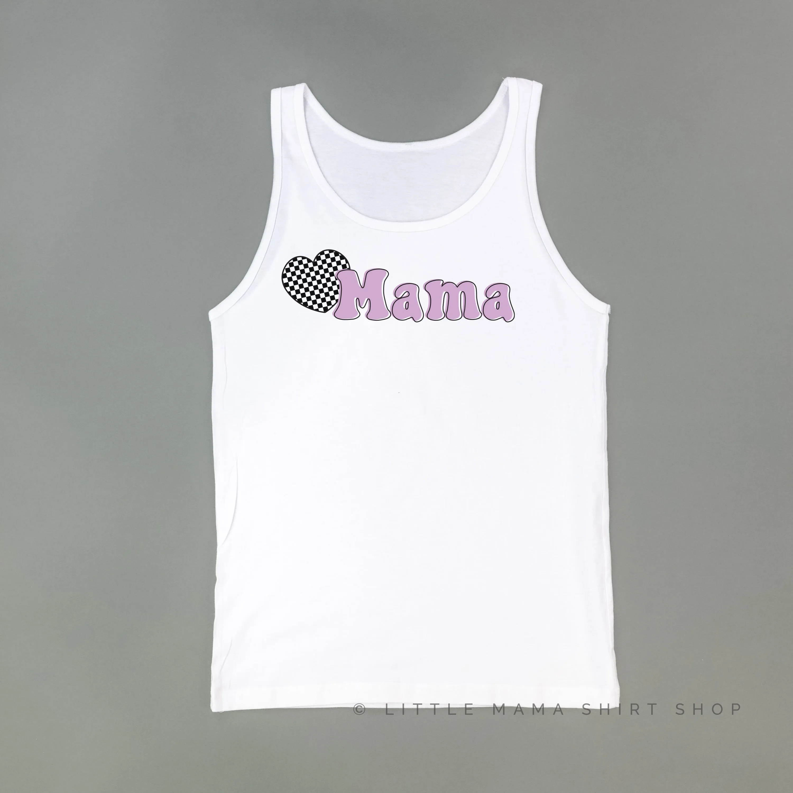 HEART CHECKERS - MAMA - Unisex Jersey Tank