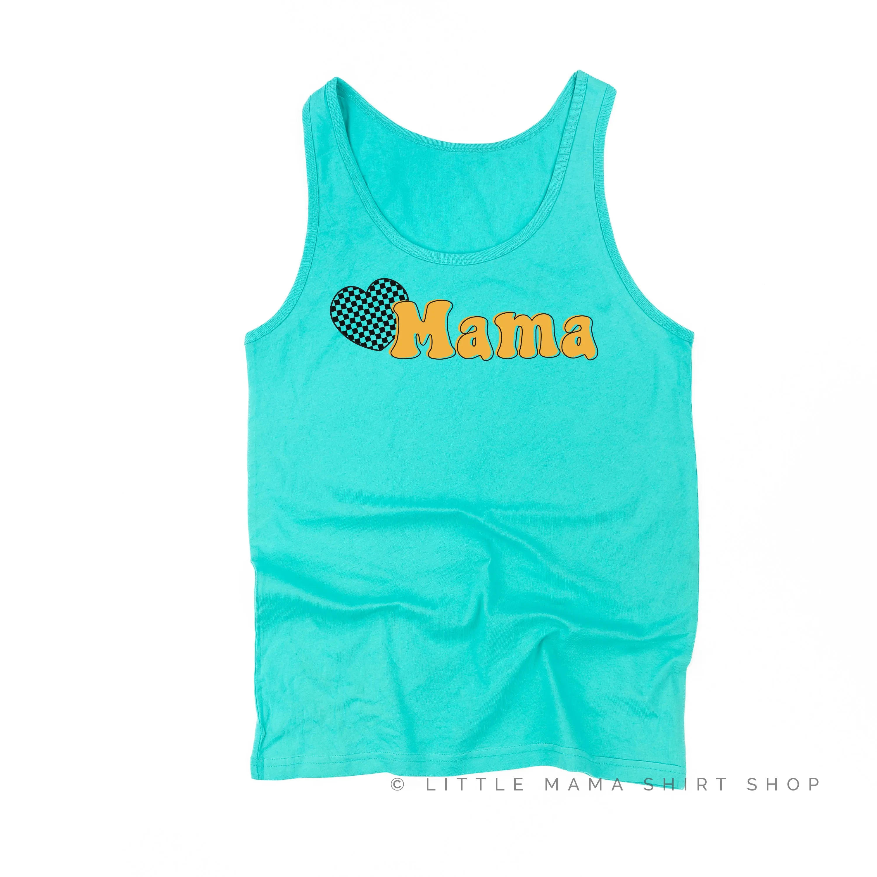 HEART CHECKERS - MAMA - Unisex Jersey Tank
