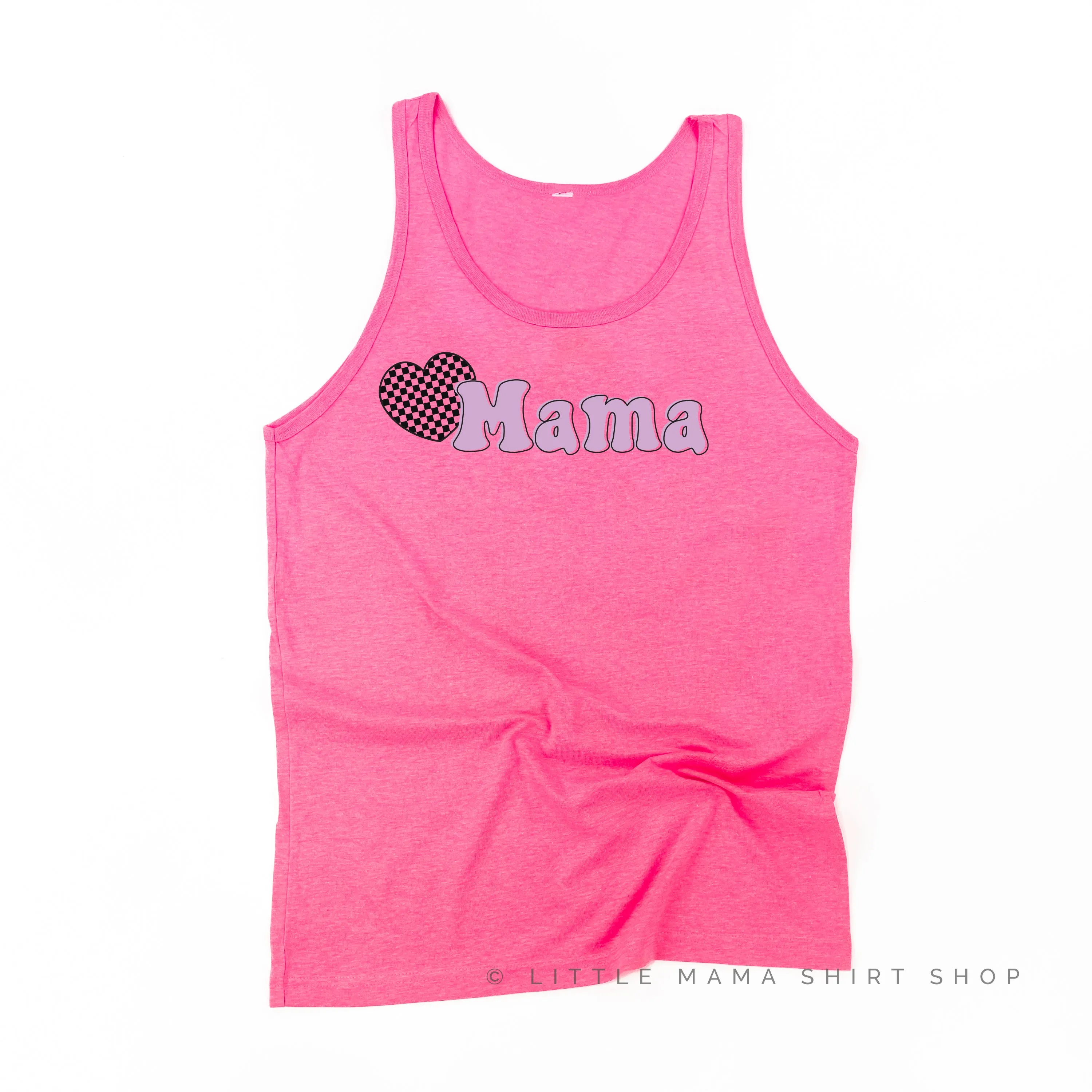 HEART CHECKERS - MAMA - Unisex Jersey Tank
