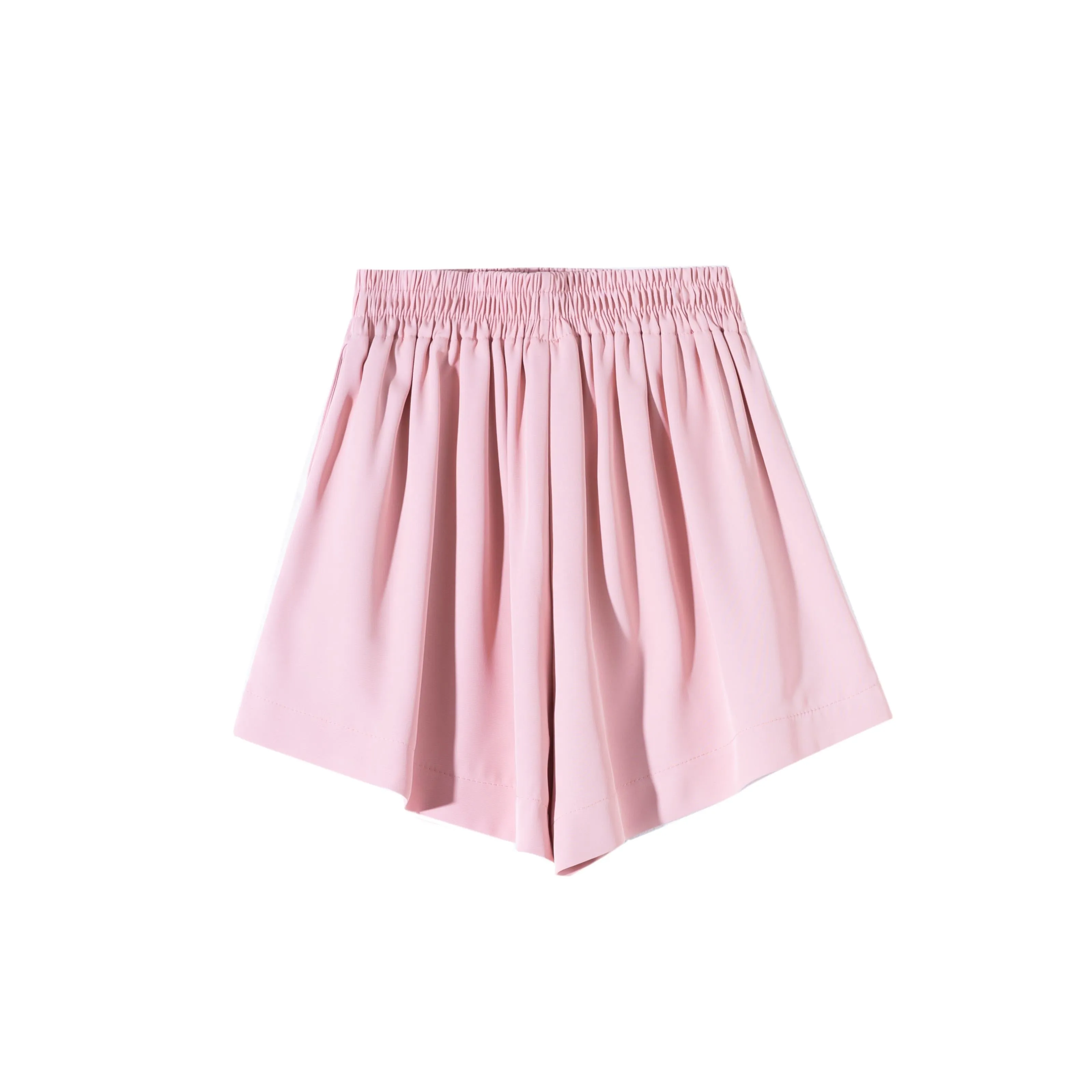 High-Waisted Draping Wide-Leg A-Line Loose-Fit Silky Shorts