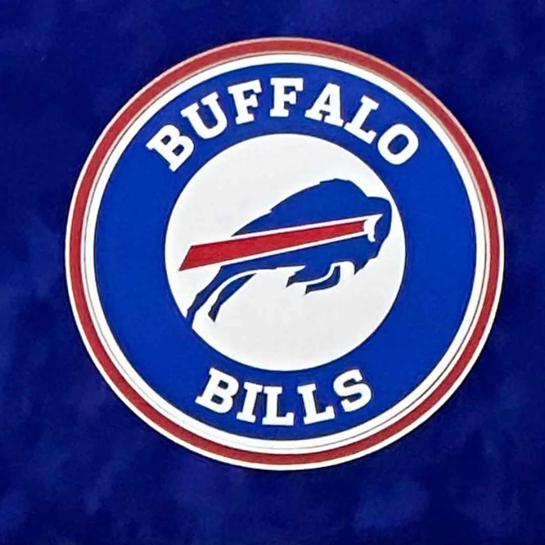 Josh Allen Signed Buffalo Blue Custom Suede Matte Framed Football Jersey (Beckett)