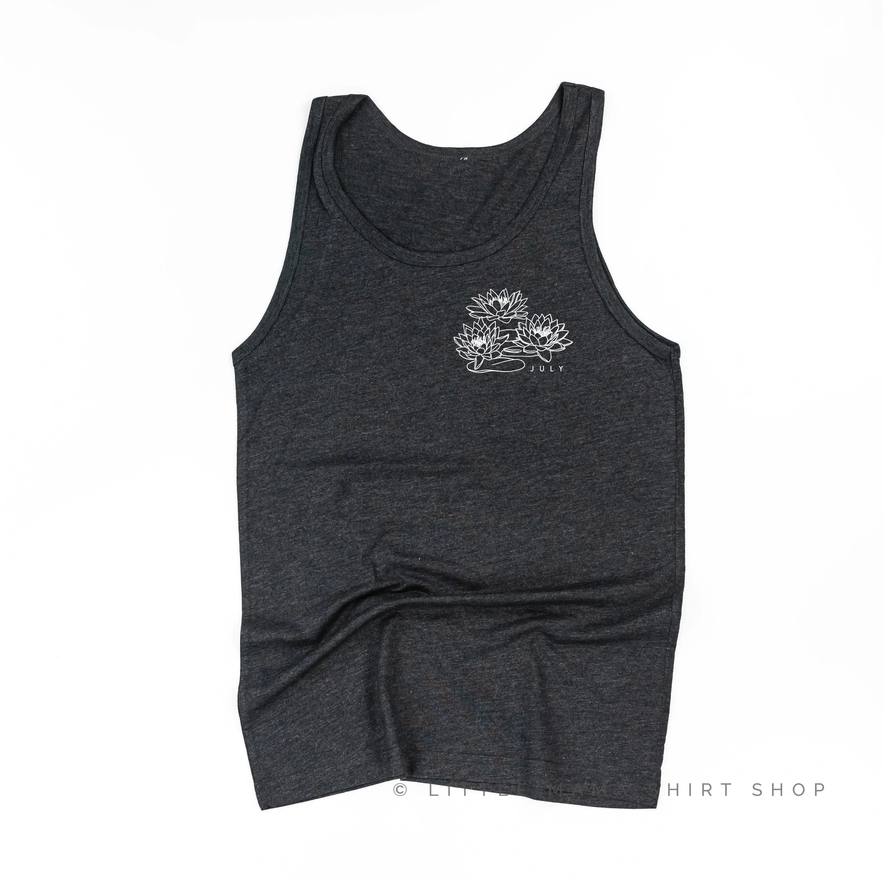 JULY BIRTH FLOWER - Lotus - pocket - Unisex Jersey Tank