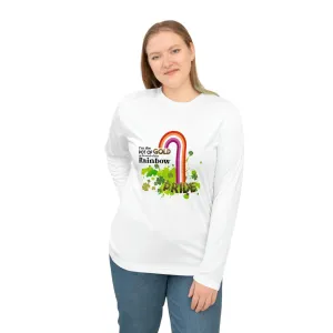Lesbian Flag Unisex Performance Long Sleeve Shirt - Pot of Gold at the End of My Rainbow